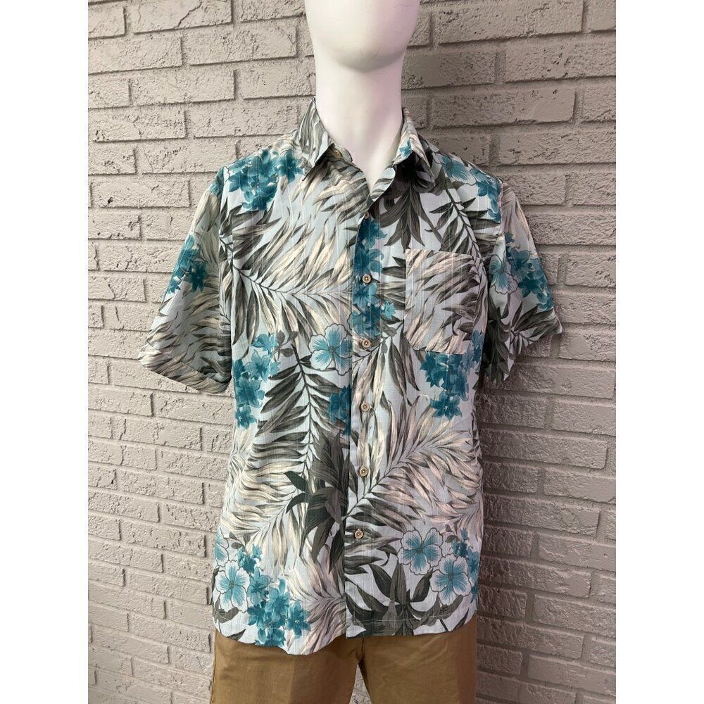 Van Heusen Studio Men Textured Hawaiian Shirt Size M